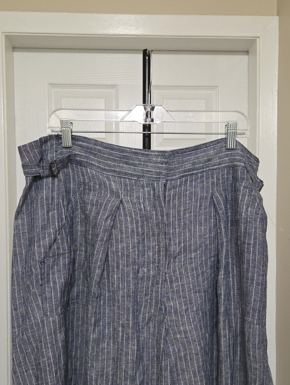 XL Max Studio Blue Pinstripe Maxi Skirt - Picture 3 of 7